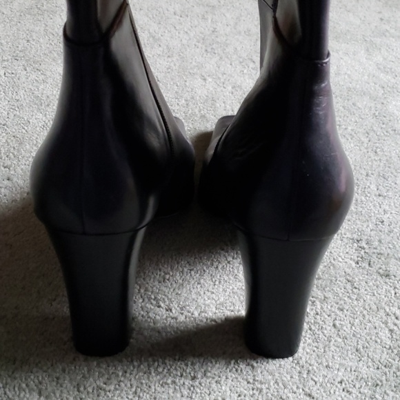 NWOT Anne Klein Sz 10 black leather boots - Picture 5 of 8